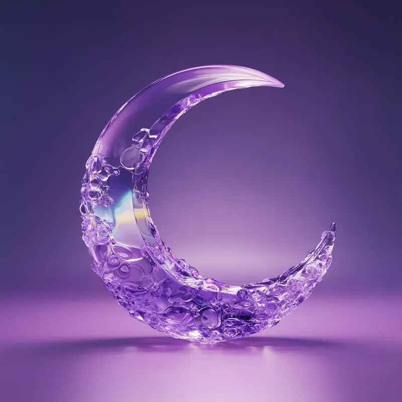 Glossy 3D Glass Objects With Glow