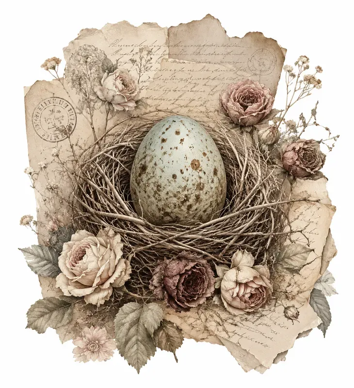 Vintage Dragons Nest Junk Journal Pages