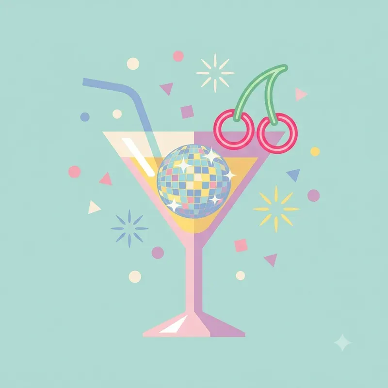 Retro Casino Cocktail Clipart Packs