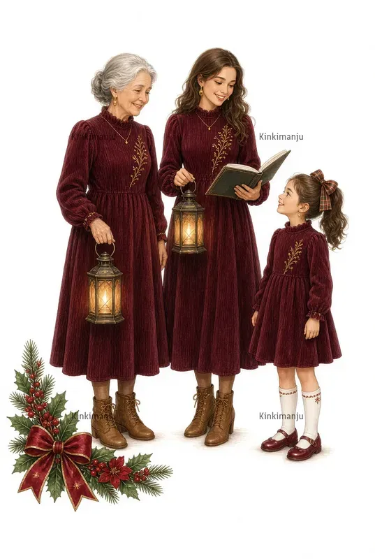 Mom Daughter Xmas Clipart 100 Packs