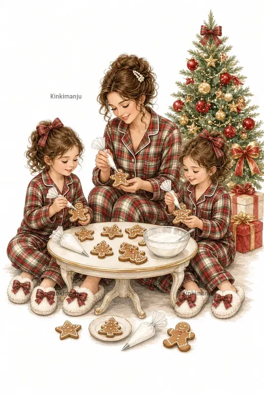 Mom Daughter Xmas Clipart 100 Packs
