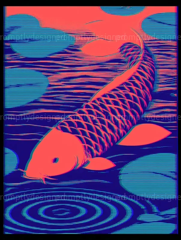 Ukiyo E Glitch Posters
