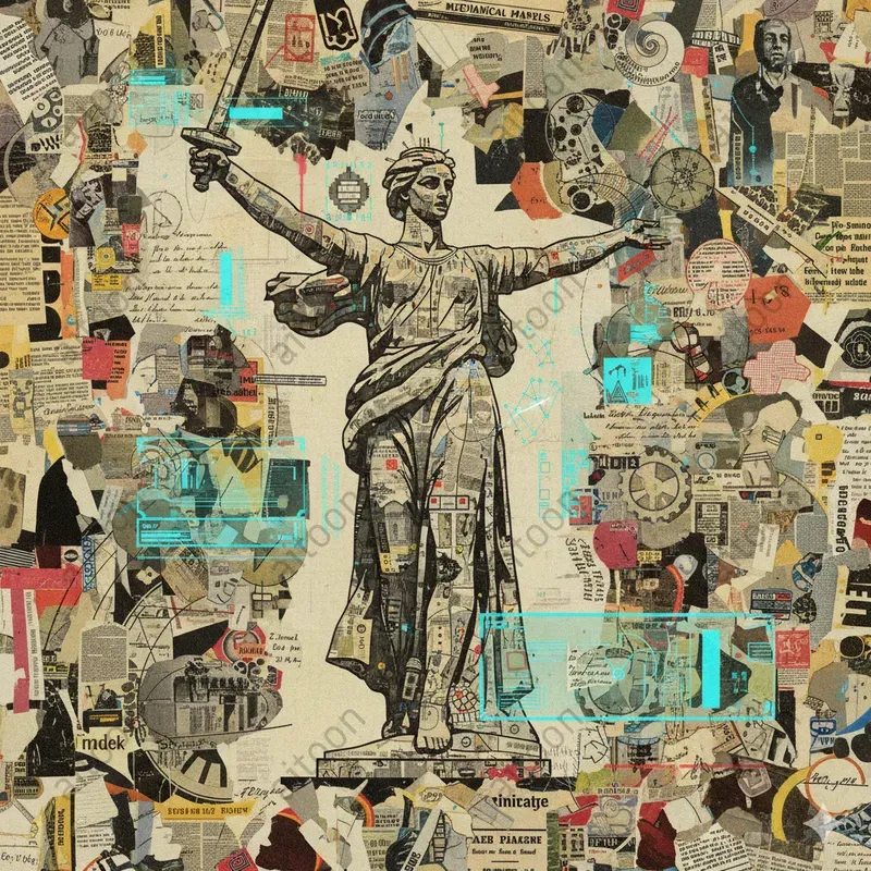 The Great Statues Reimagined In Newsprint