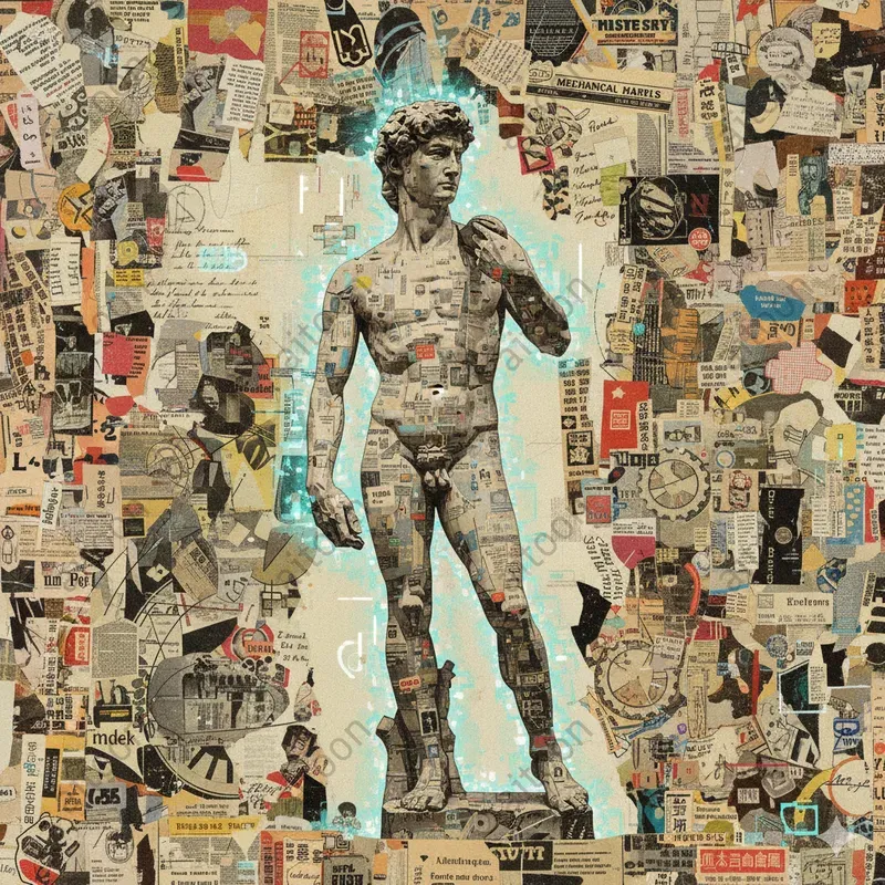 The Great Statues Reimagined In Newsprint