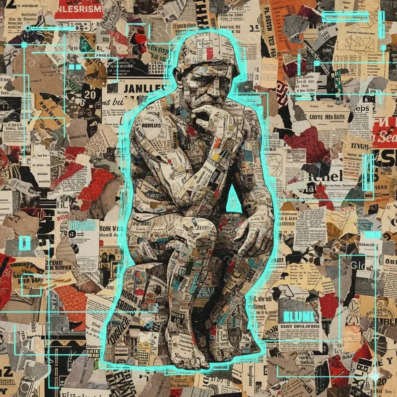 The Great Statues Reimagined In Newsprint