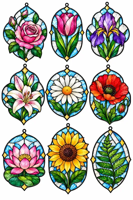 Stained Glass Suncatcher Sheets