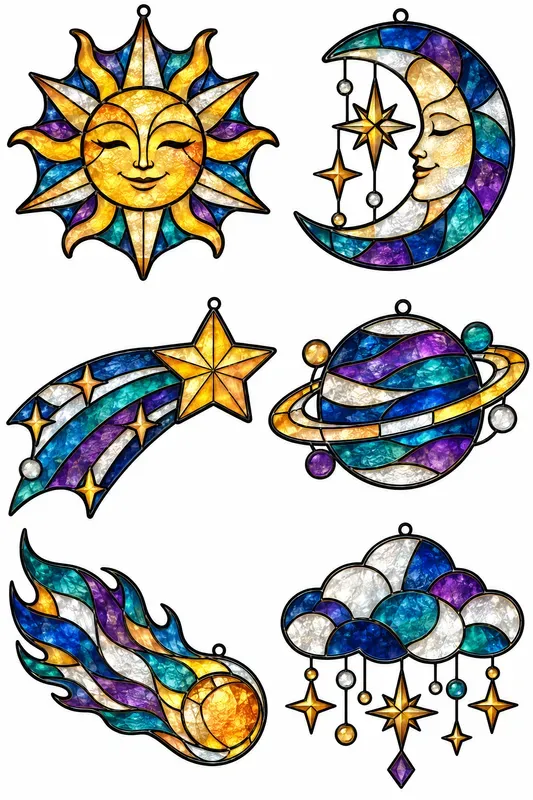 Stained Glass Suncatcher Sheets