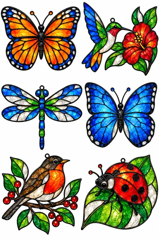 Stained Glass Suncatcher Sheets