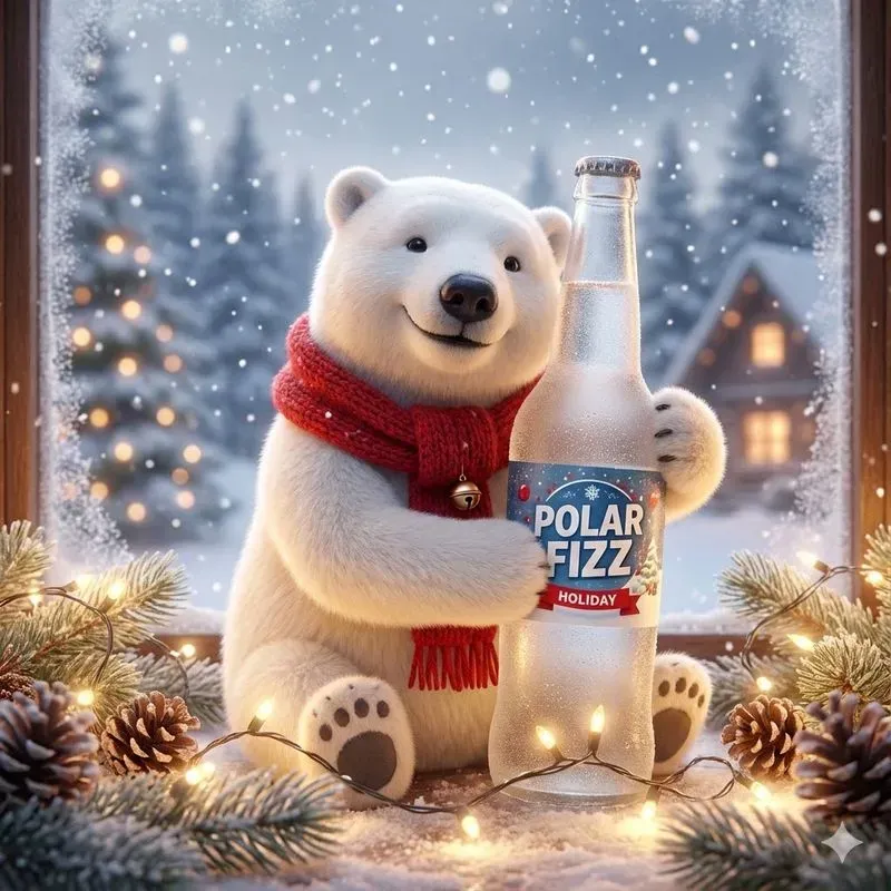 Cozy Winter Brand Mascot Fantasy Scenes