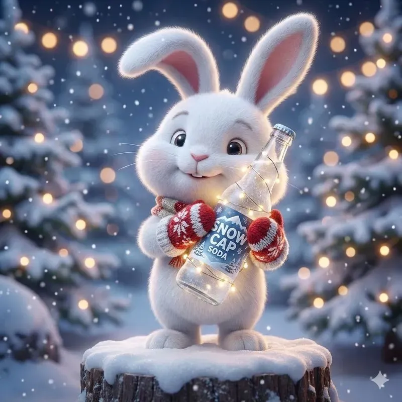 Cozy Winter Brand Mascot Fantasy Scenes