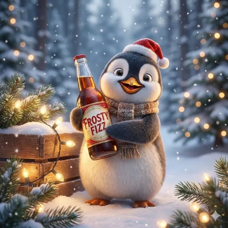Cozy Winter Brand Mascot Fantasy Scenes