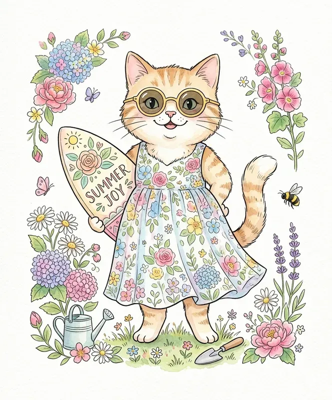 Summer Watercolor Animal Clipart Packs