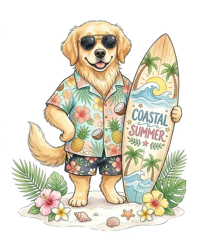 Summer Watercolor Animal Clipart Packs