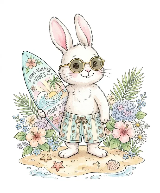 Summer Watercolor Animal Clipart Packs