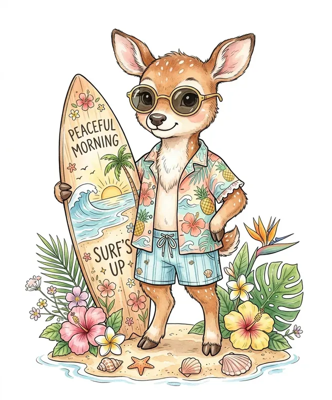 Summer Watercolor Animal Clipart Packs