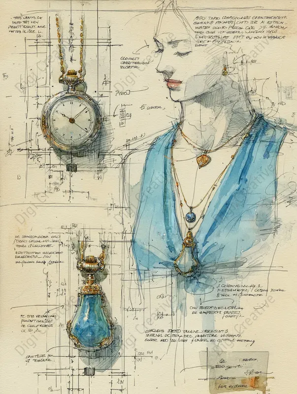 Vintage Luxe Jewelry Concept Art