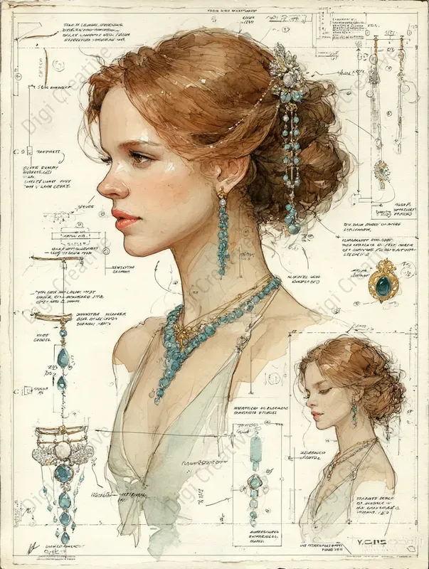 Vintage Luxe Jewelry Concept Art