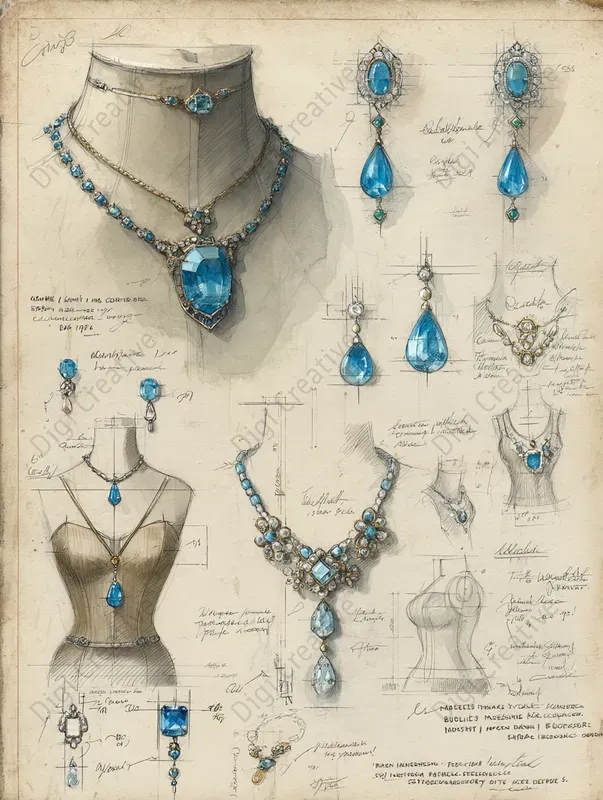 Vintage Luxe Jewelry Concept Art