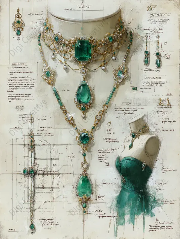 Vintage Luxe Jewelry Concept Art