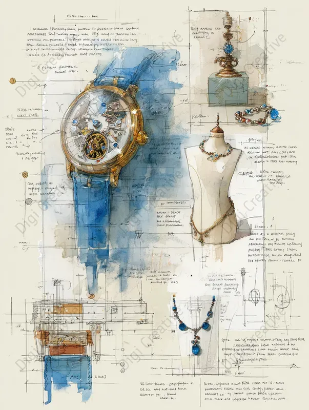 Vintage Luxe Jewelry Concept Art