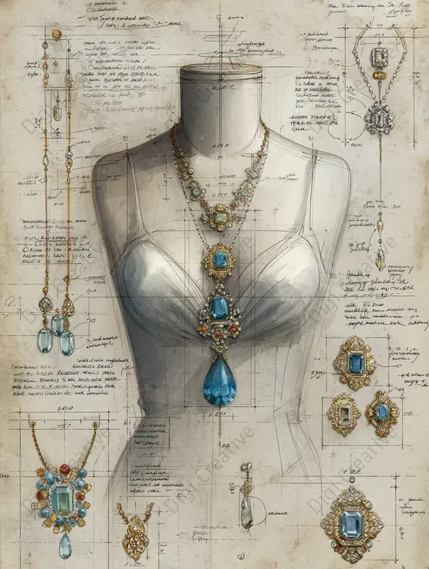 Vintage Luxe Jewelry Concept Art
