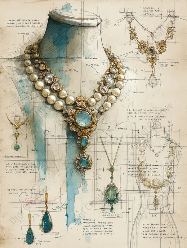 Vintage Luxe Jewelry Concept Art