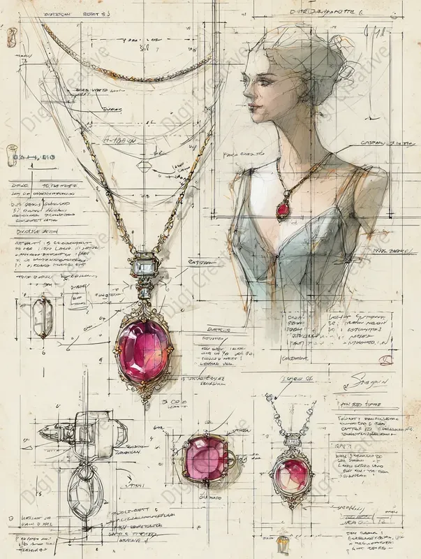 Vintage Luxe Jewelry Concept Art