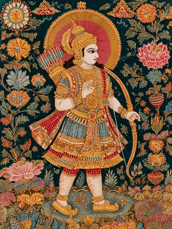 Mahabharata Indian Miniature Paintings