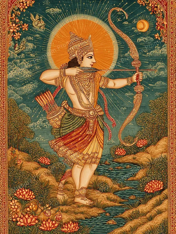 Mahabharata Indian Miniature Paintings