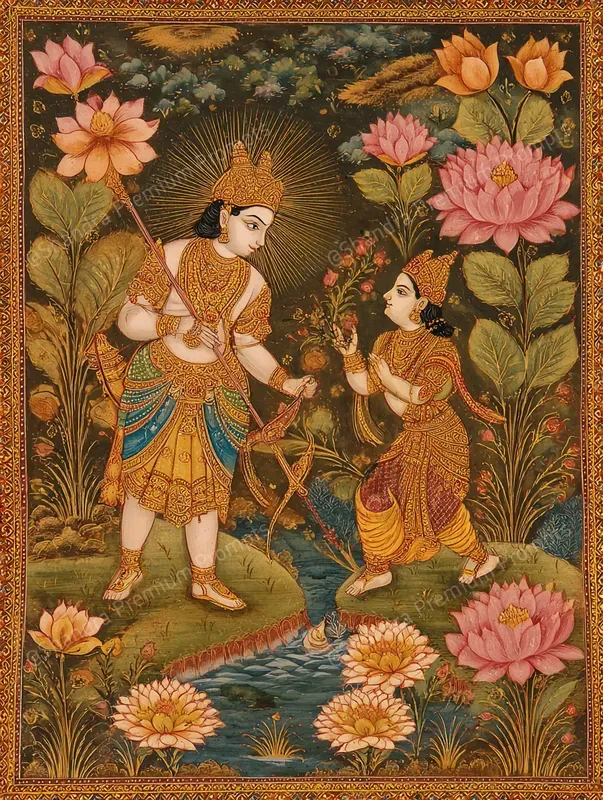 Mahabharata Indian Miniature Paintings
