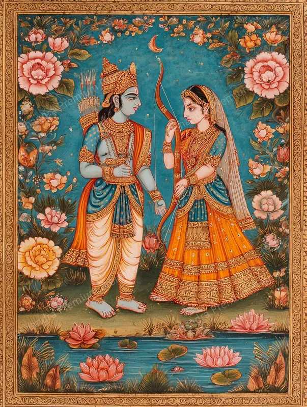 Mahabharata Indian Miniature Paintings