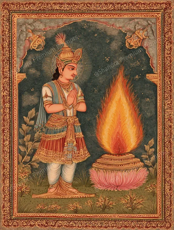 Mahabharata Indian Miniature Paintings