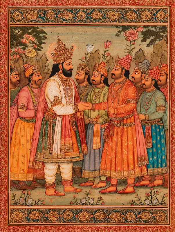 Mahabharata Indian Miniature Paintings