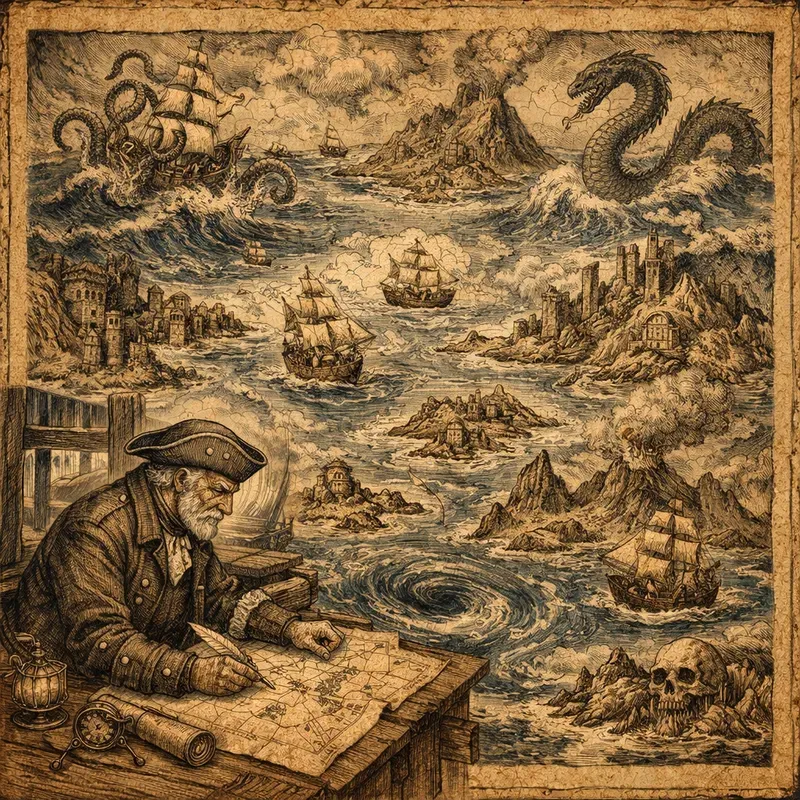 Handdrawn Fantasy Map Illustrations
