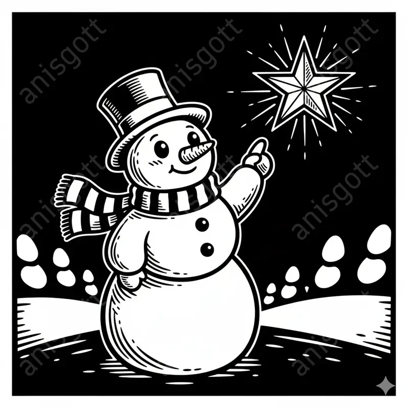 Kawaii Christmas Monochrome Colorings