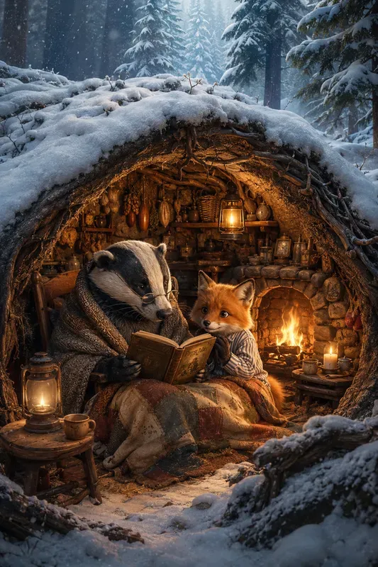 Enchanted Winter Woodland Burrows