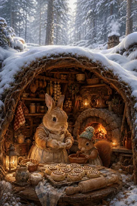 Enchanted Winter Woodland Burrows