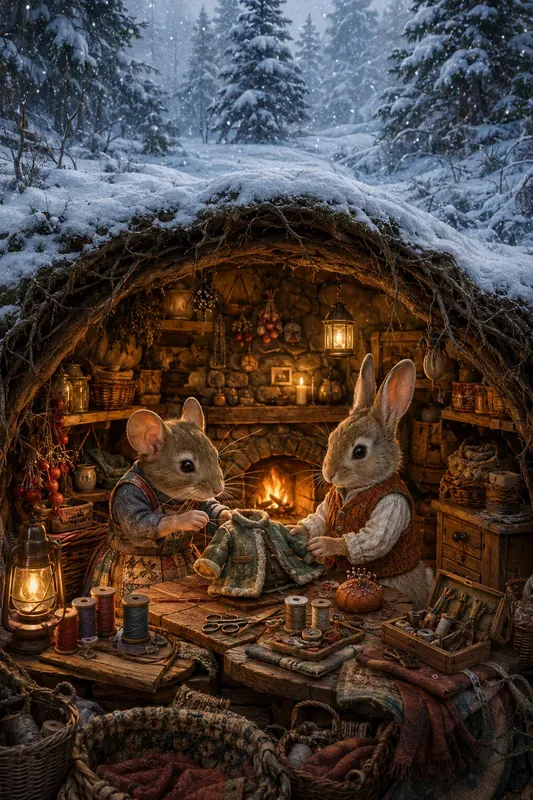 Enchanted Winter Woodland Burrows