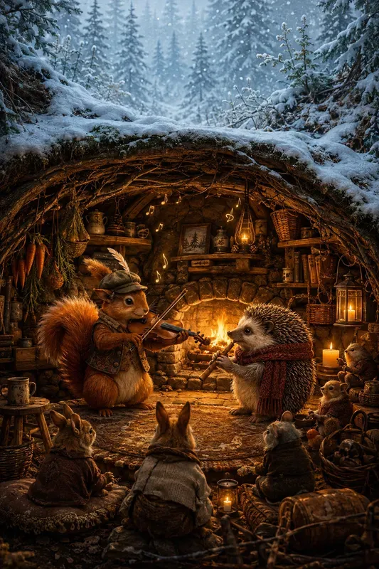 Enchanted Winter Woodland Burrows