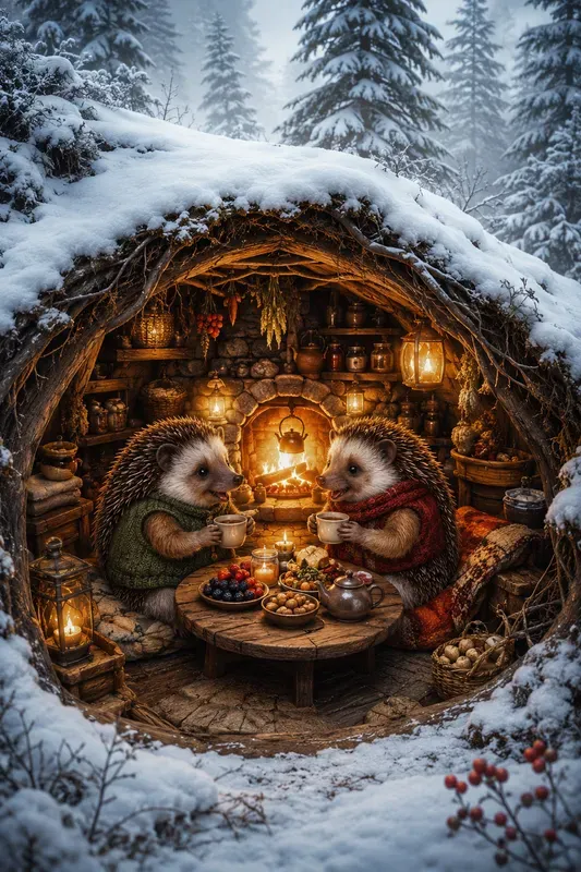 Enchanted Winter Woodland Burrows