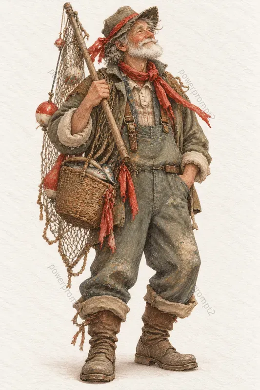 Standing Watercolor Characters