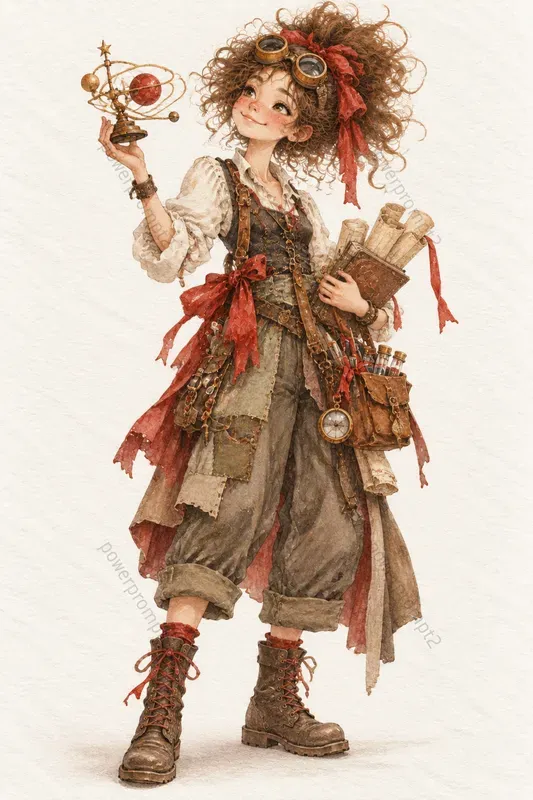 Standing Watercolor Characters