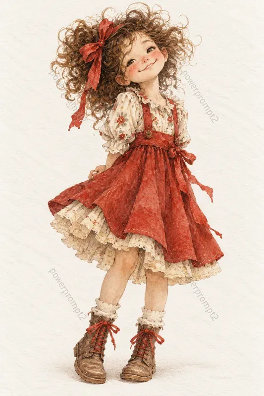 Standing Watercolor Characters