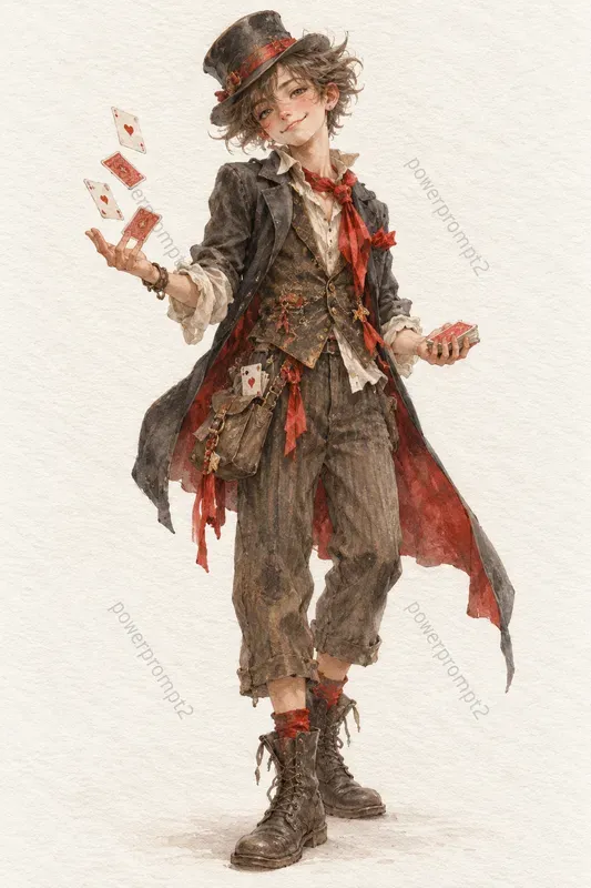 Standing Watercolor Characters