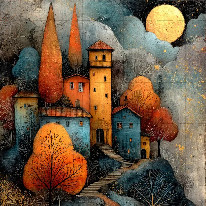 Folk Storybook Mixed Media Fables