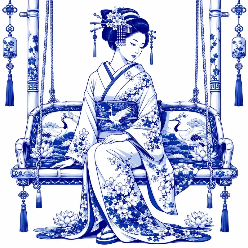 Blue Porcelain Vector Portraits