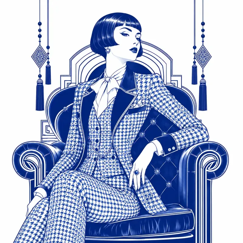 Blue Porcelain Vector Portraits