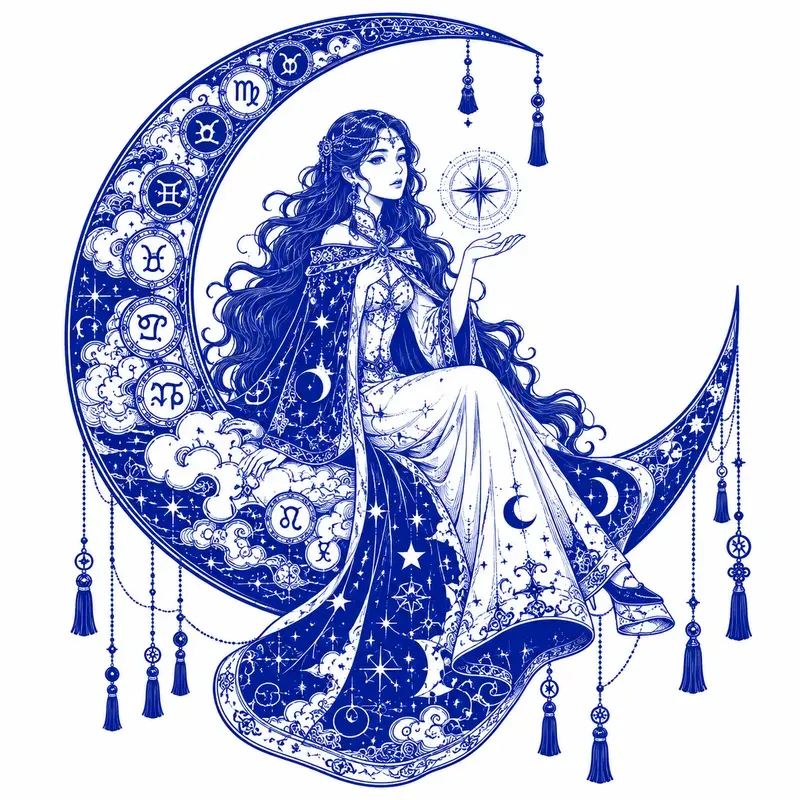 Blue Porcelain Vector Portraits