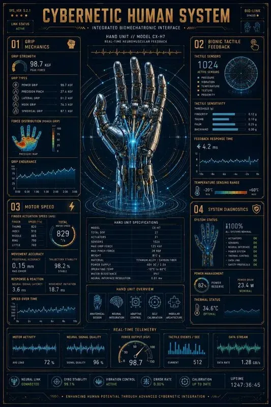 Cybernetic Blueprint Infographic Generator