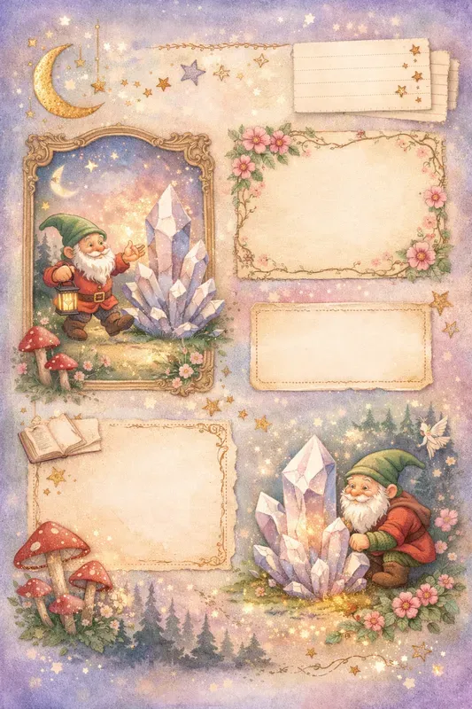 Magical Fantasy Junk Journal Sheets